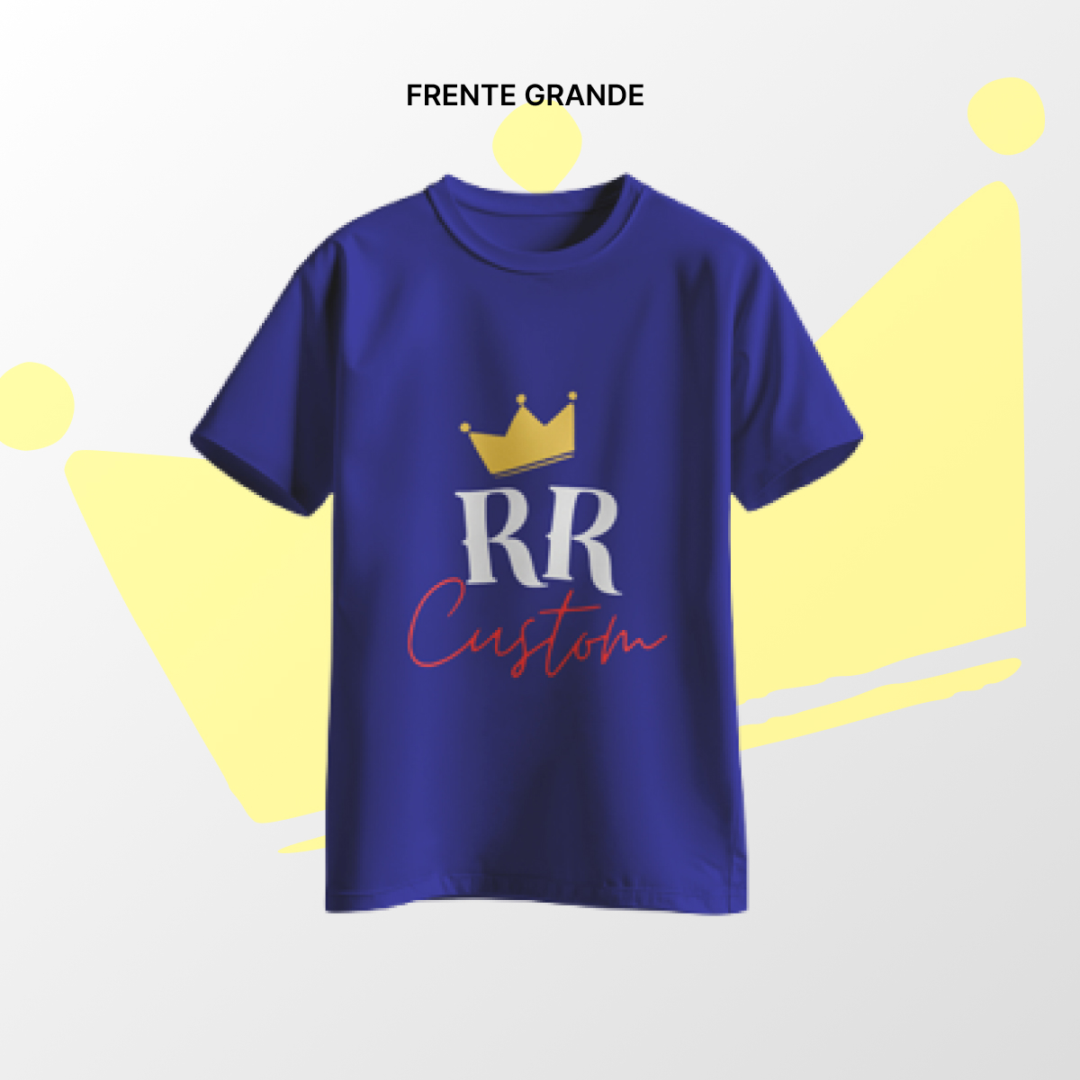 Camiseta algodão Frente Grande Azul Marinho