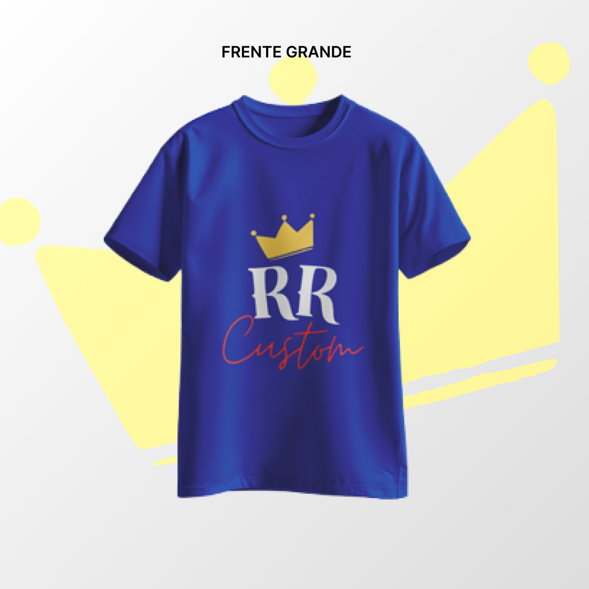 Camiseta algodão Frente Grande Azul Royal