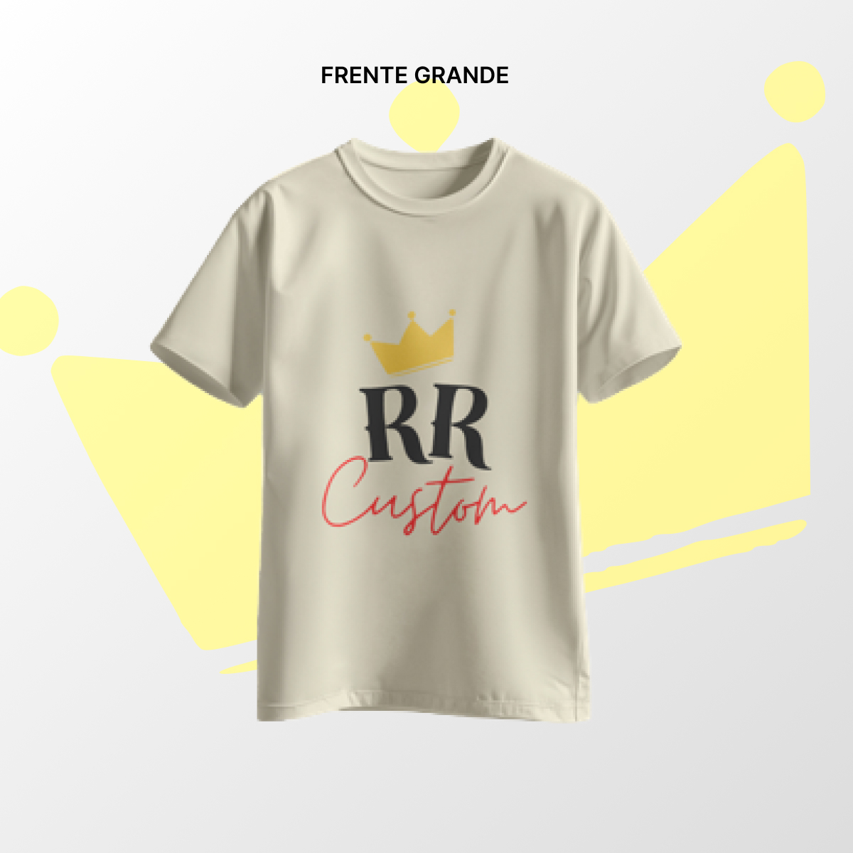 Camiseta algodão Frente Grande Bege