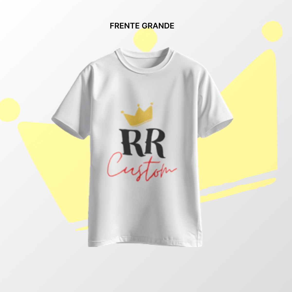 Camiseta algodão Frente Grande Branco