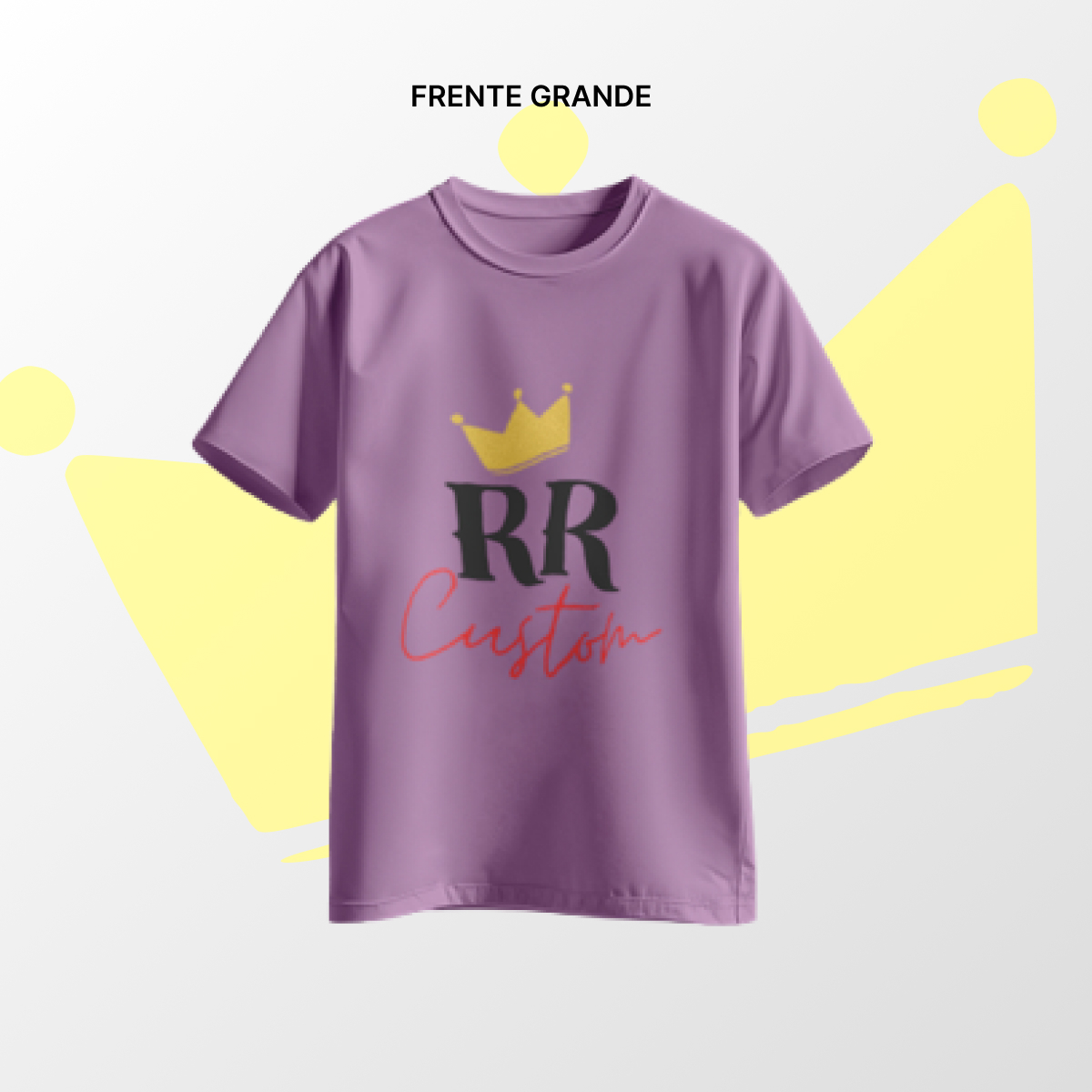 Camiseta algodão Frente Grande Lilás