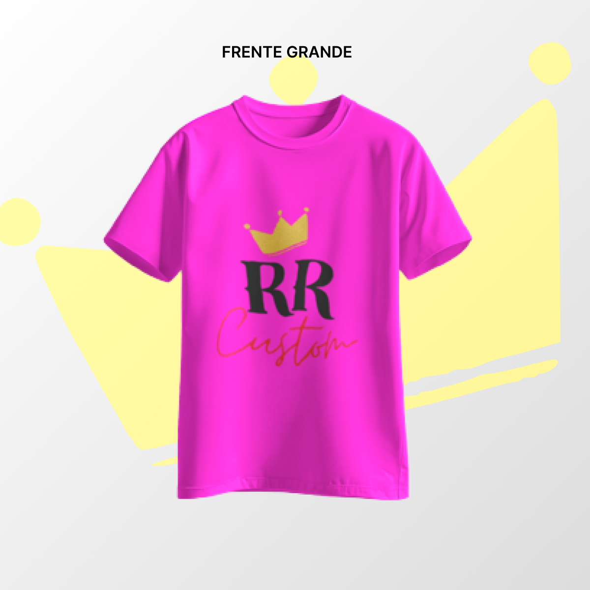 Camiseta algodão Frente Grande Pink