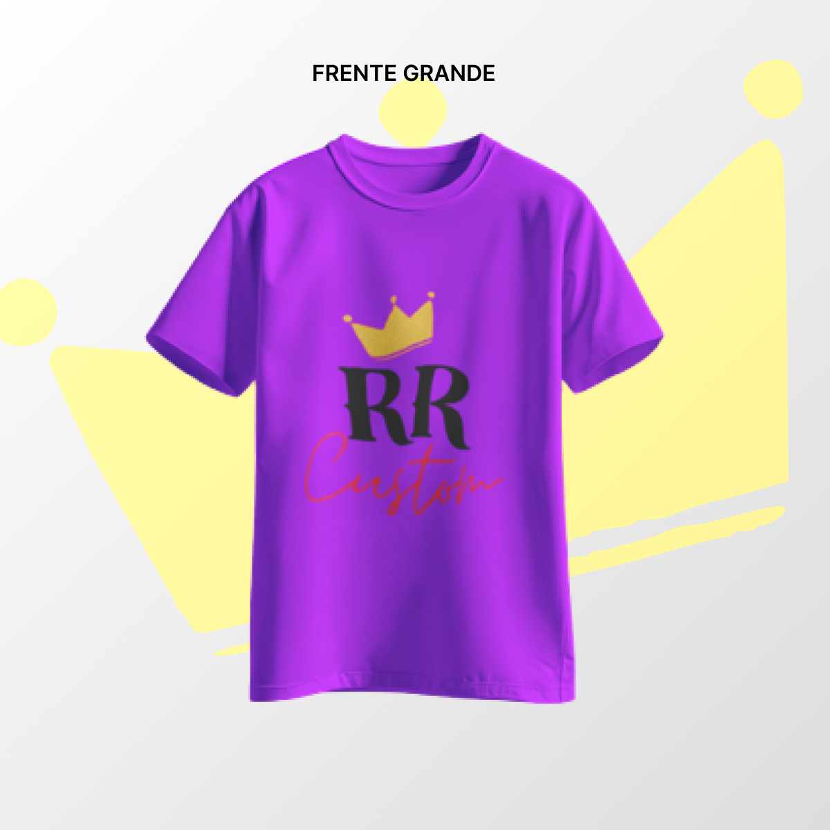 Camiseta algodão Frente Grande Roxo