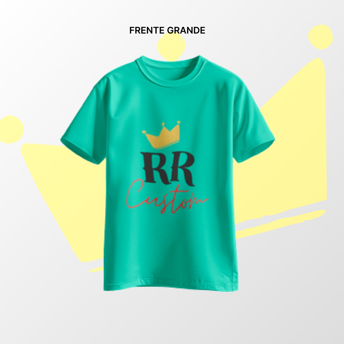 Camiseta algodão Frente Grande Verde Água