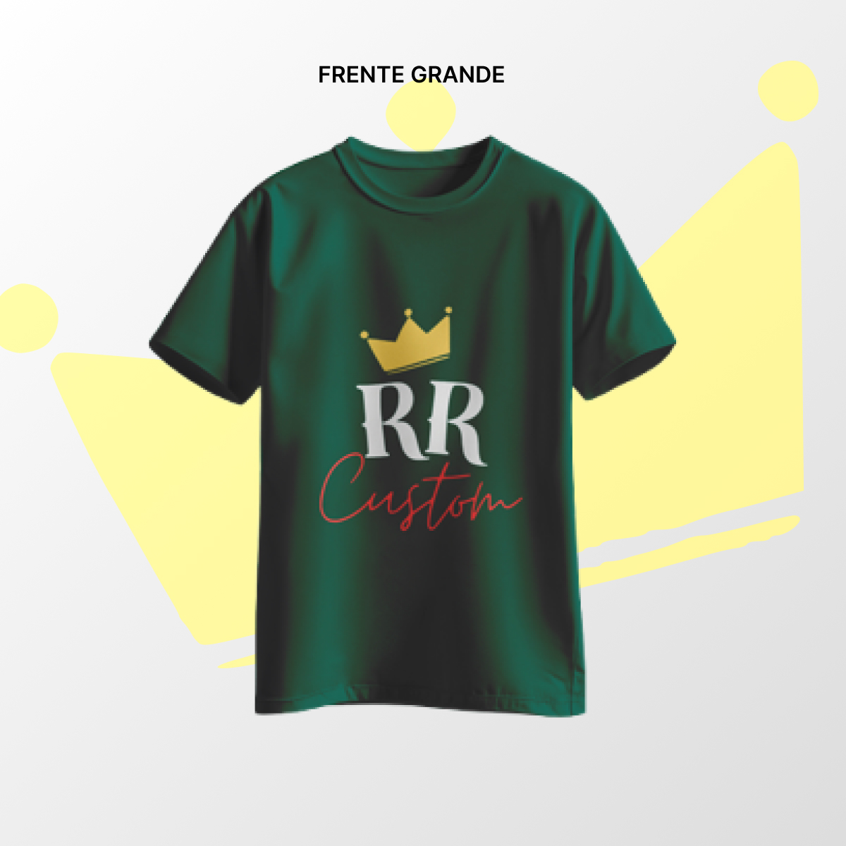 Camiseta algodão Frente Grande Verde Escuro