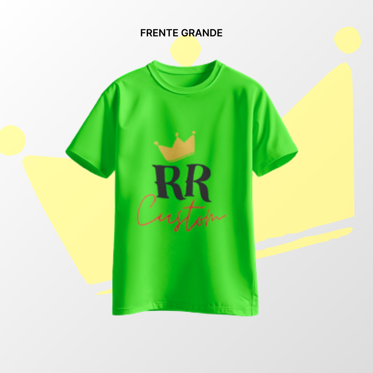 Camiseta algodão Frente Grande Verde Limão