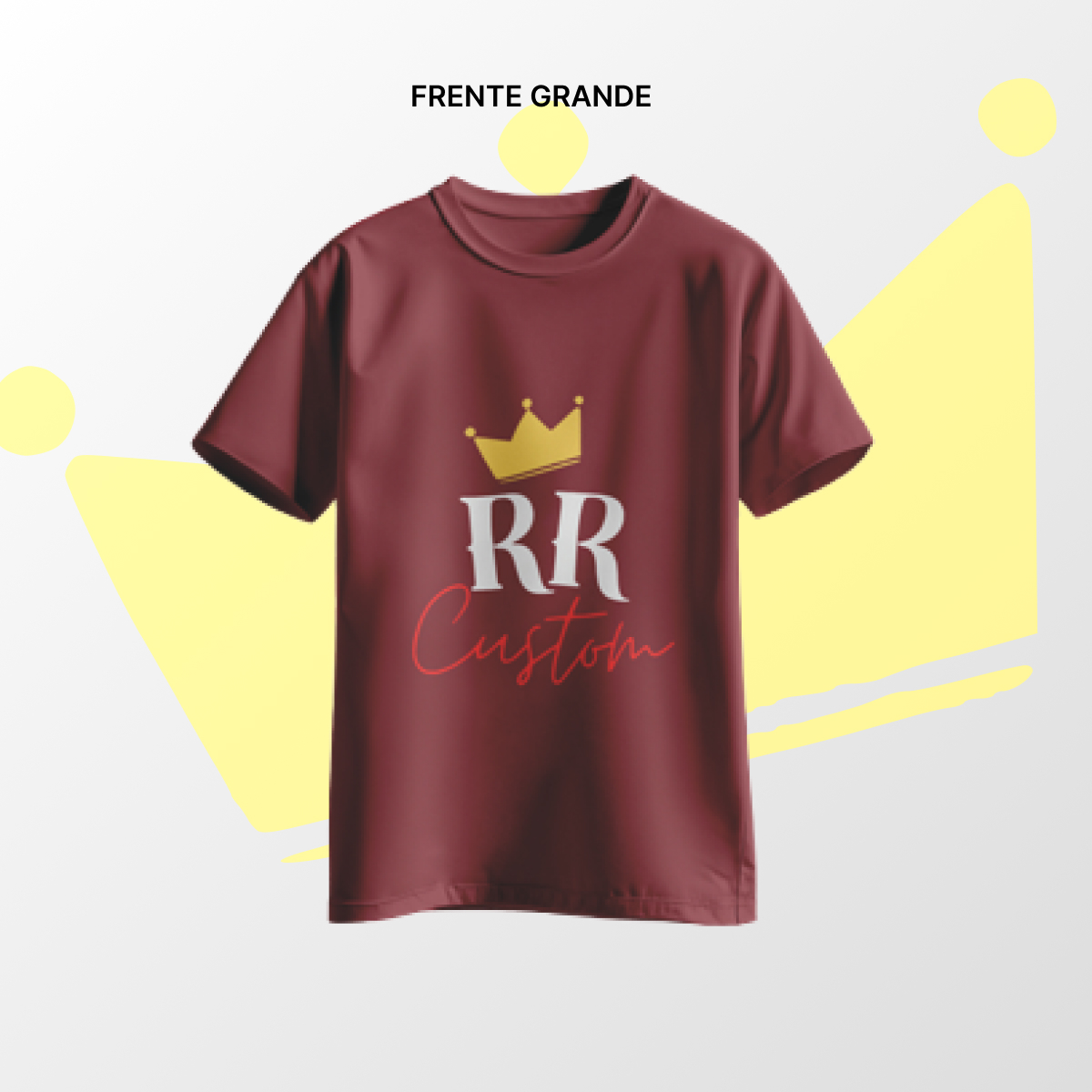 Camiseta algodão Frente Grande Vinho