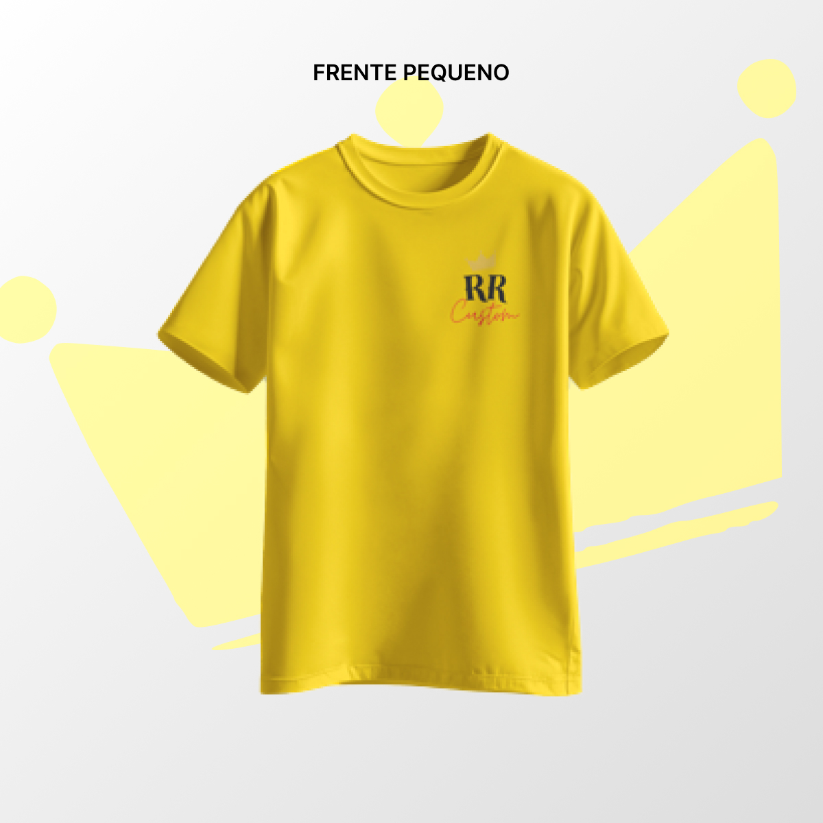 Camiseta algodão Frente Pequena Amarelo