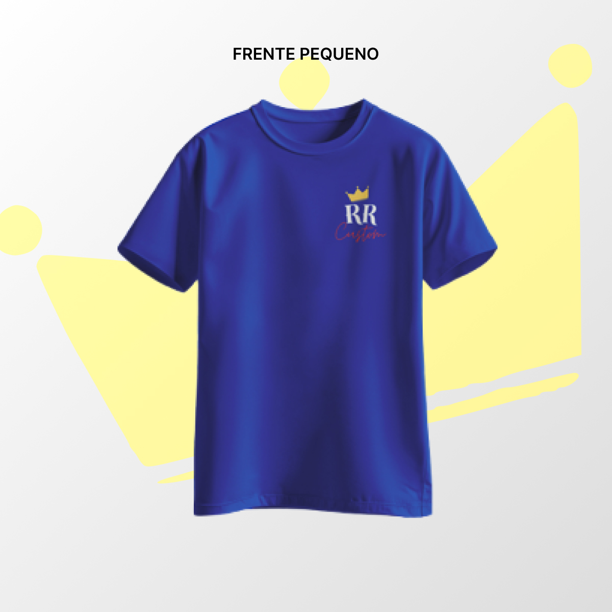 Camiseta algodão Frente Pequena Azul Royal