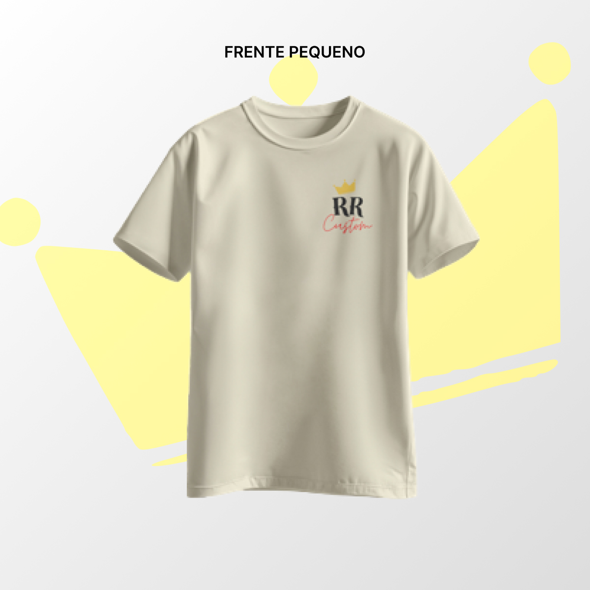 Camiseta algodão Frente Pequena Bege