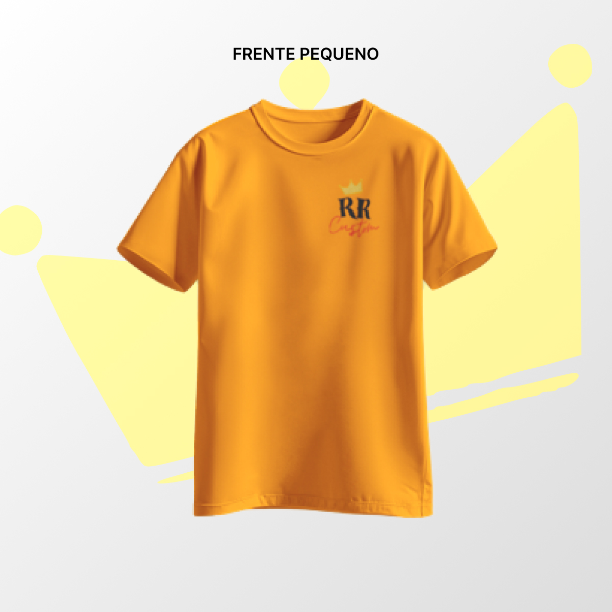 Camiseta algodão Frente Pequena Laranja