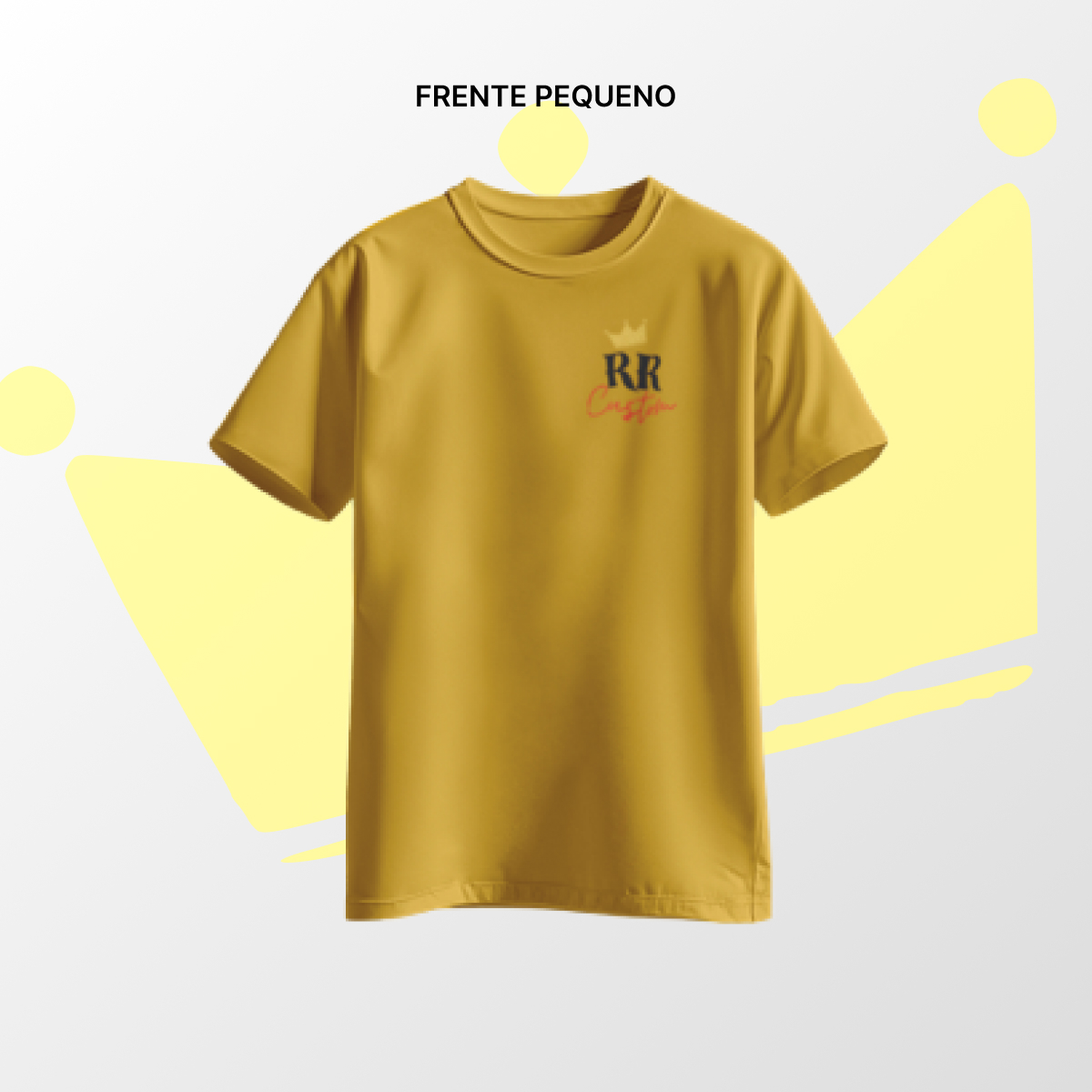 Camiseta algodão Frente Pequena Mostarda
