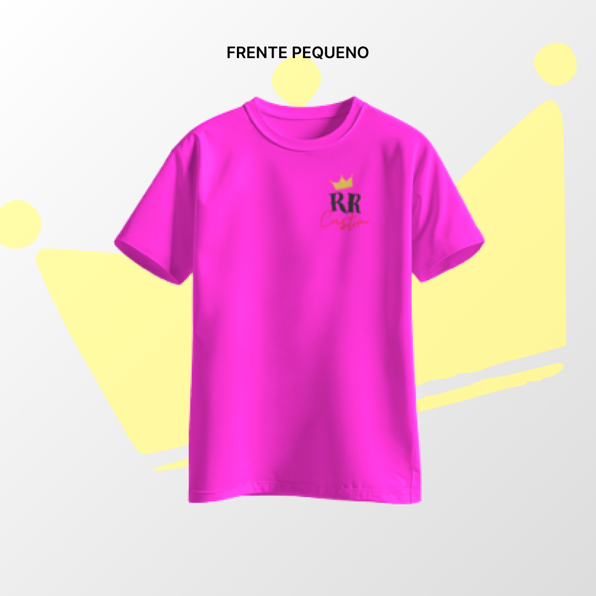Camiseta algodão Frente Pequena Pink