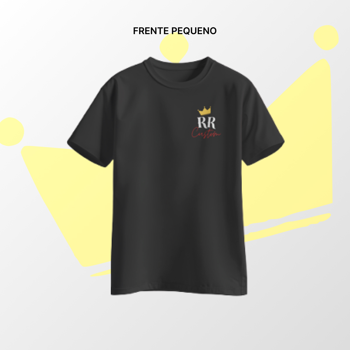 Camiseta algodão Frente Pequena Preto