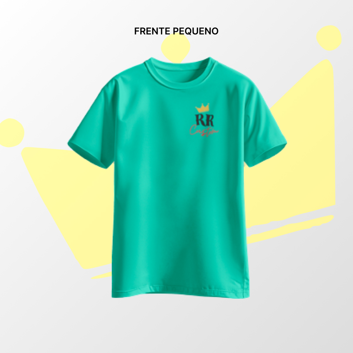 Camiseta algodão Frente Pequena Verde Água