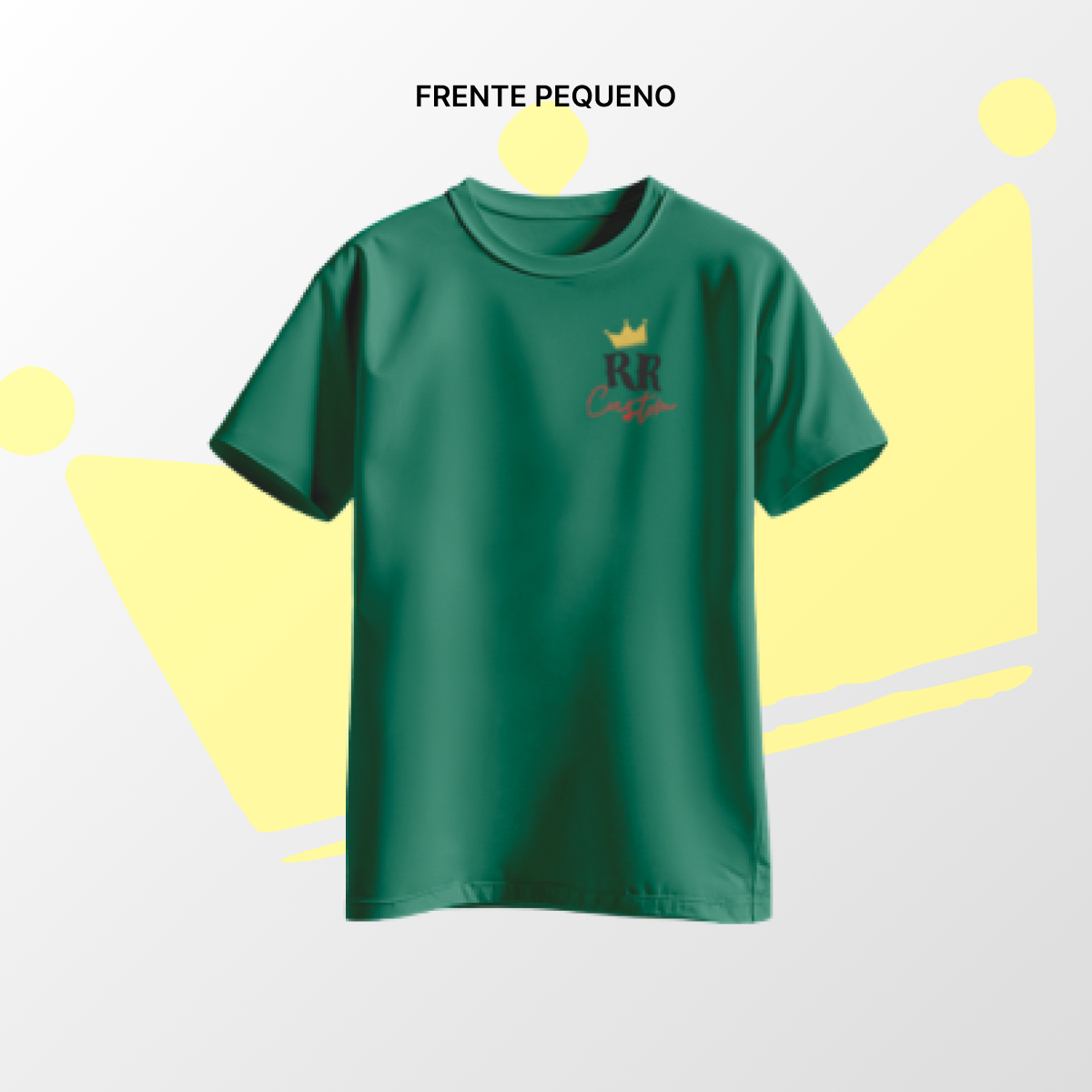 Camiseta algodão Frente Pequena Verde Bandeira