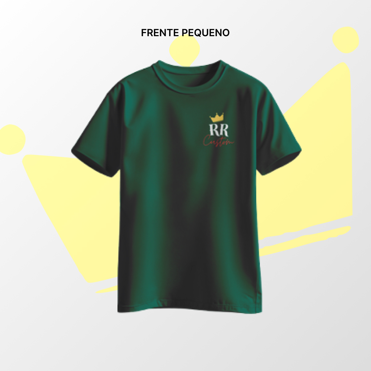 Camiseta algodão Frente Pequena Verde Escuro