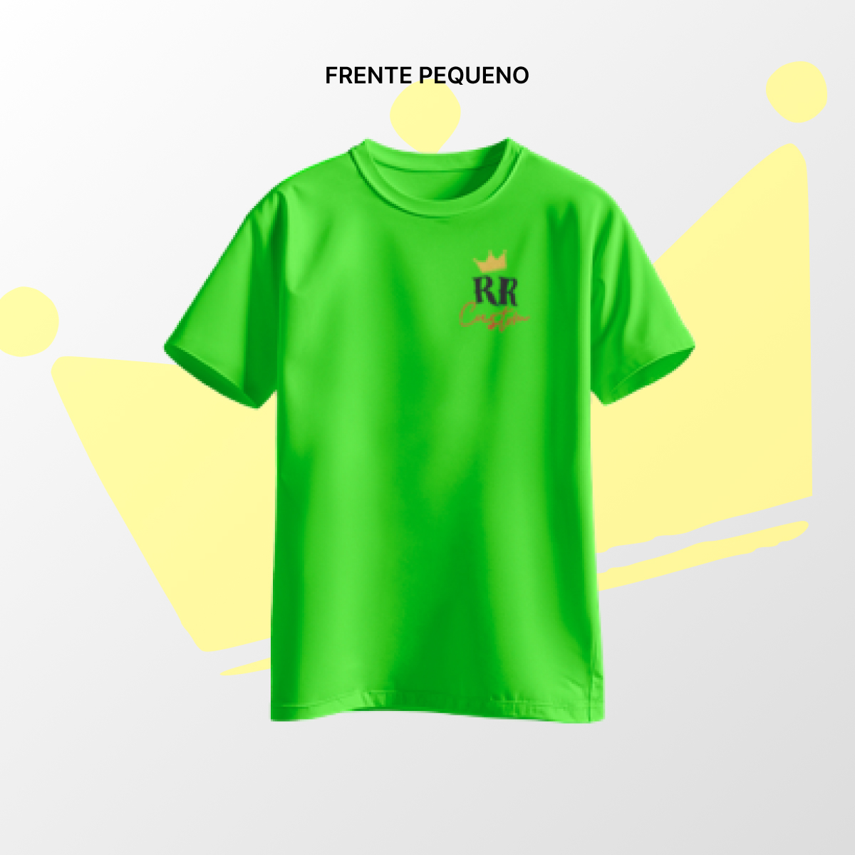 Camiseta algodão Frente Pequena Verde Limão
