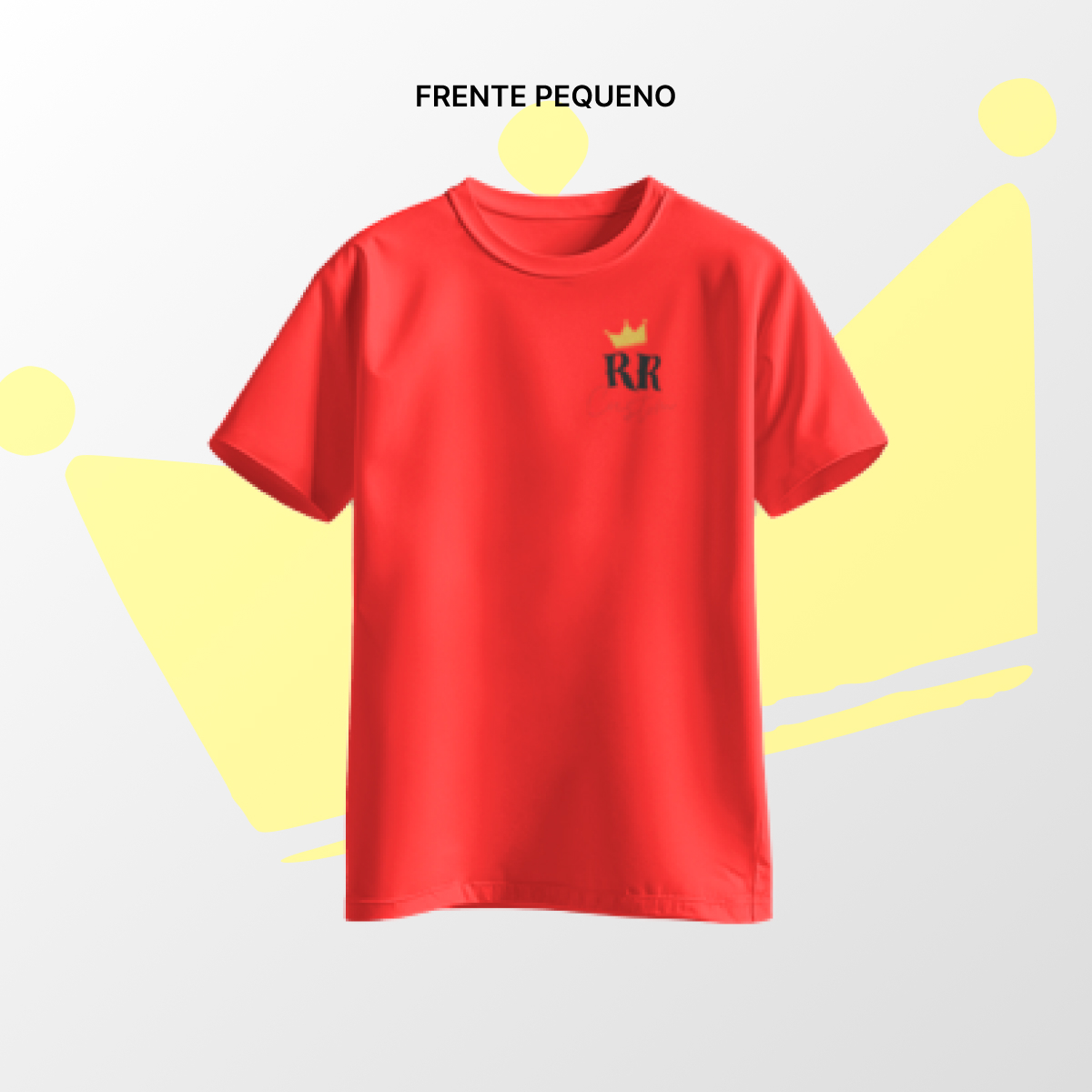 Camiseta algodão Frente Pequena Vermelho