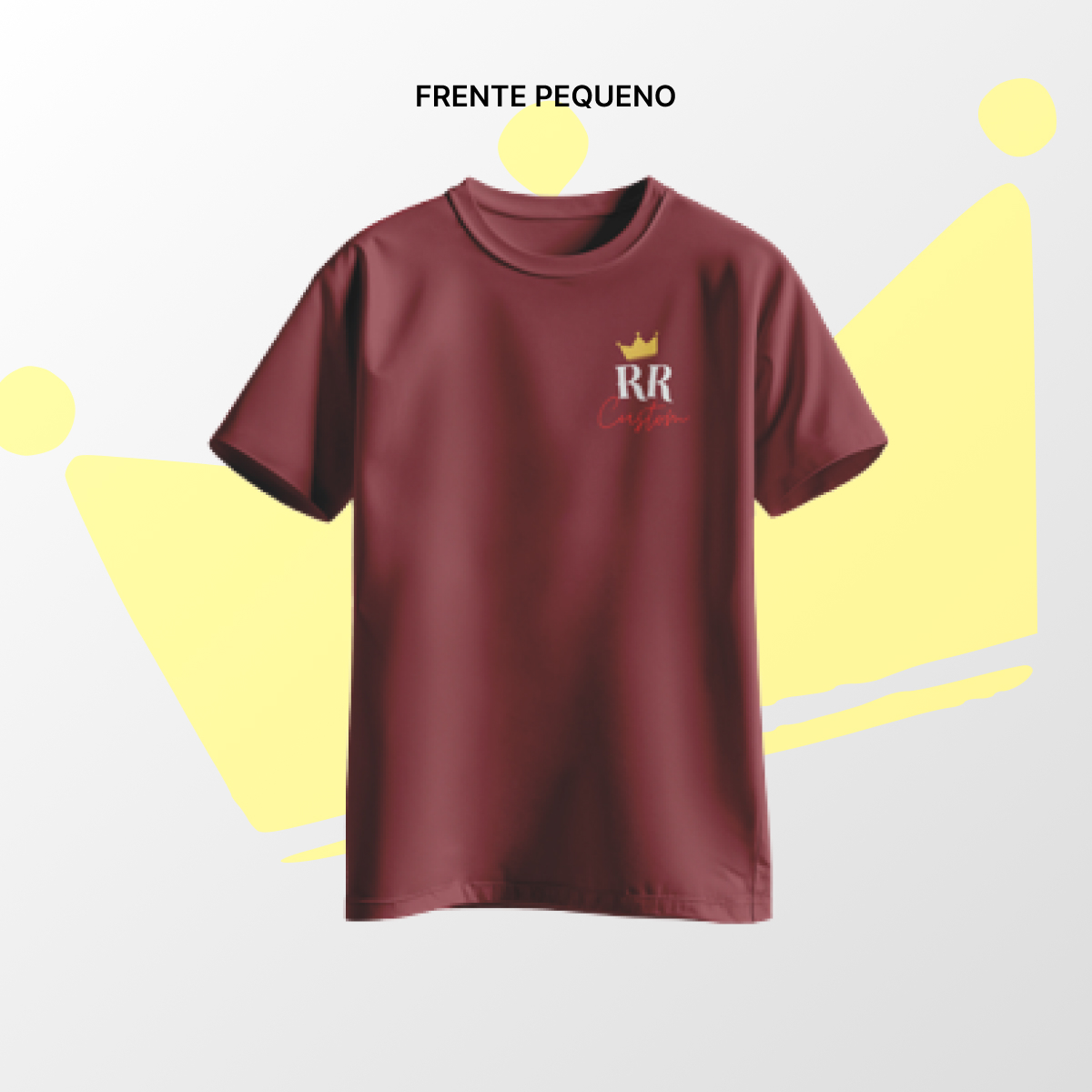 Camiseta algodão Frente Pequena Vinho