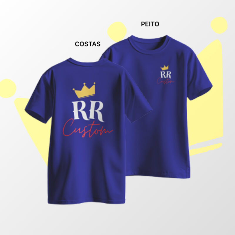 Camiseta Personalizada 100% Algodão - Azul Marinho