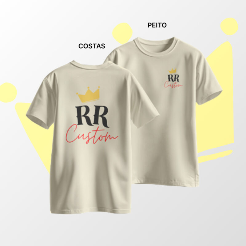Camiseta Personalizada 100% Algodão - Bege