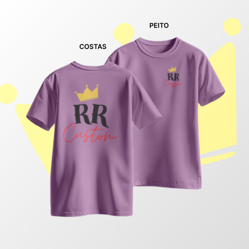 Camiseta Personalizada 100% Algodão - Lilás