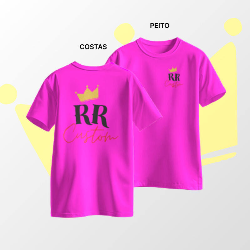 Camiseta Personalizada 100% Algodão - Pink