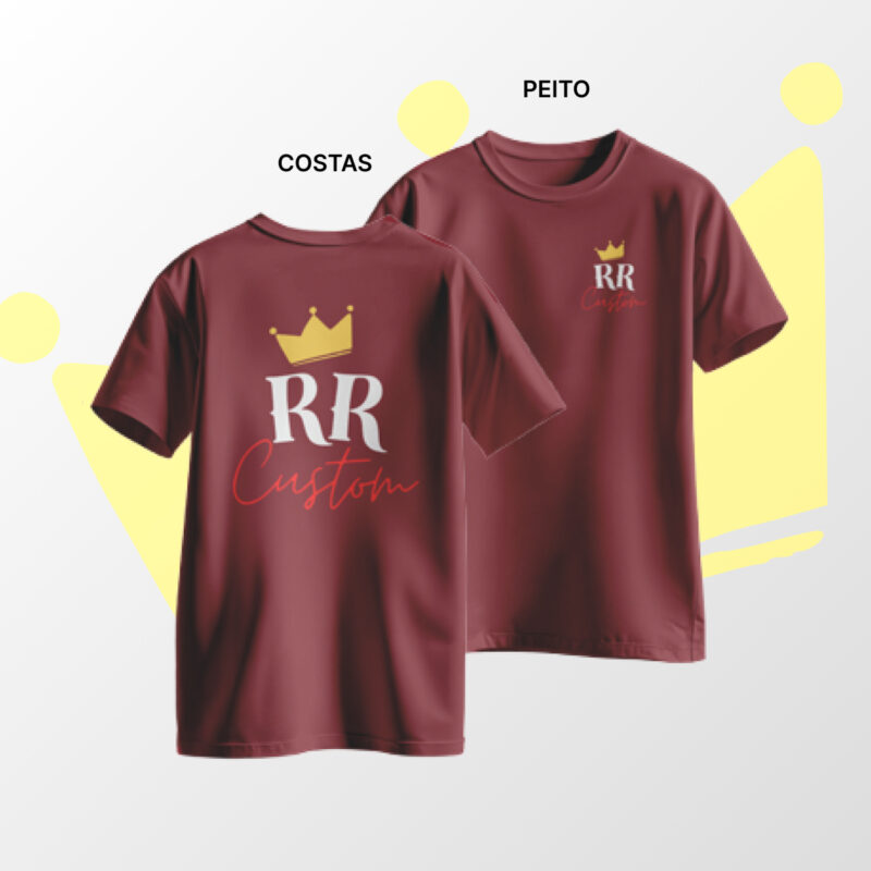 Camiseta Personalizada 100% Algodão - Vinho