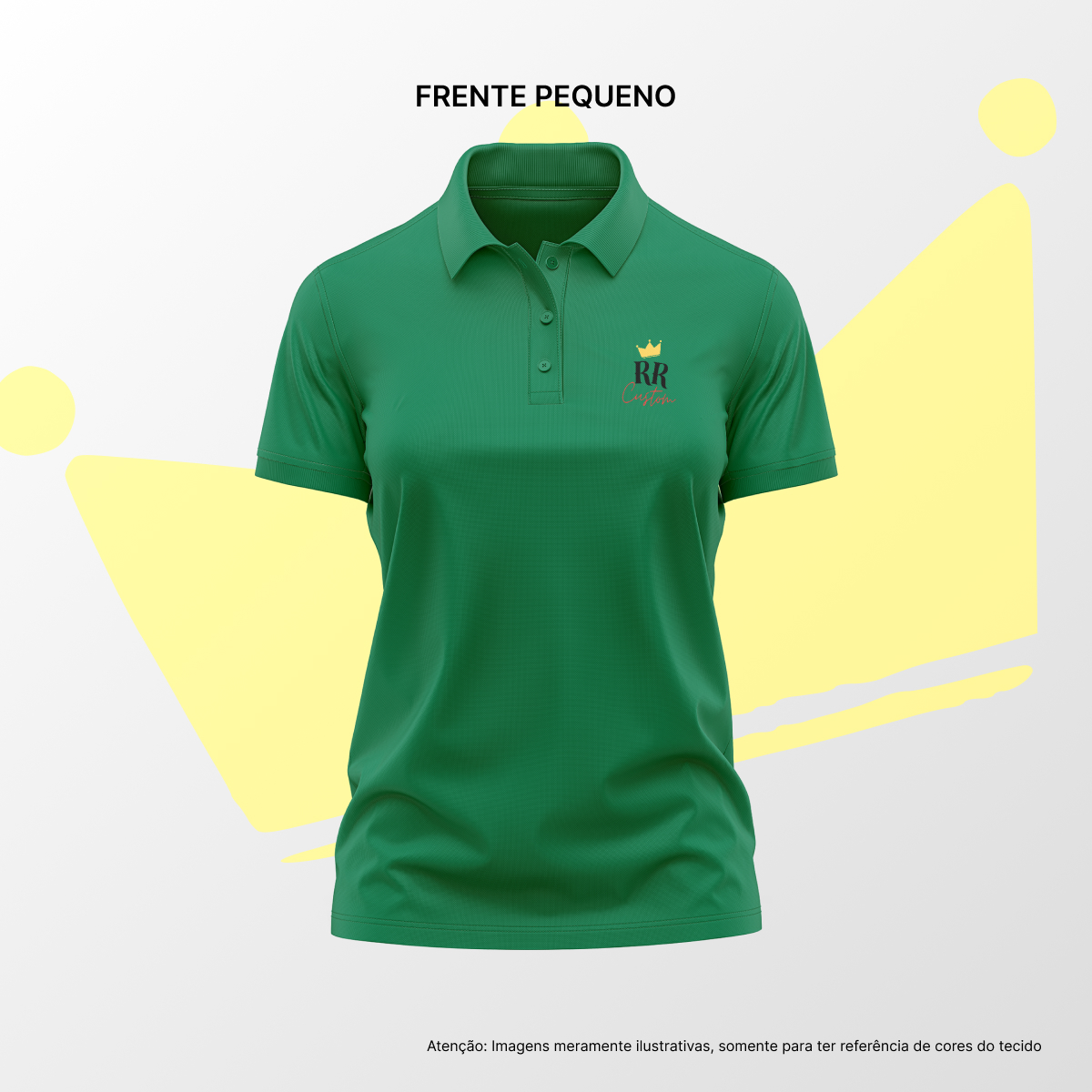 Camisa Polo Feminina Frente Pequena Verde Bandeira