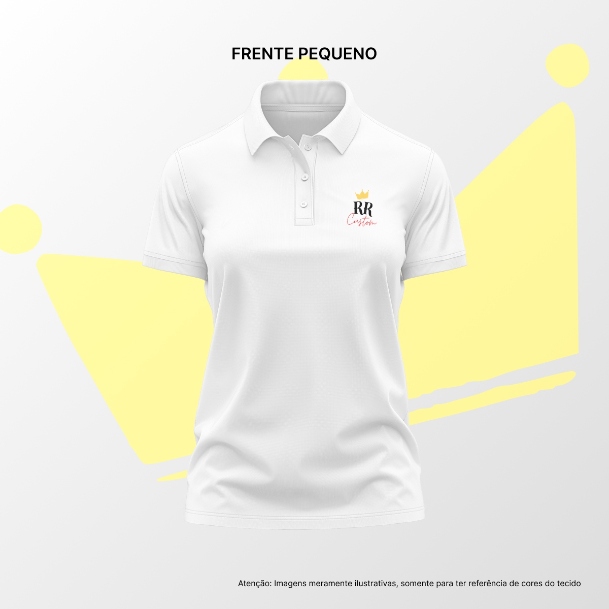 Camisa Polo Feminina Pequena Branco