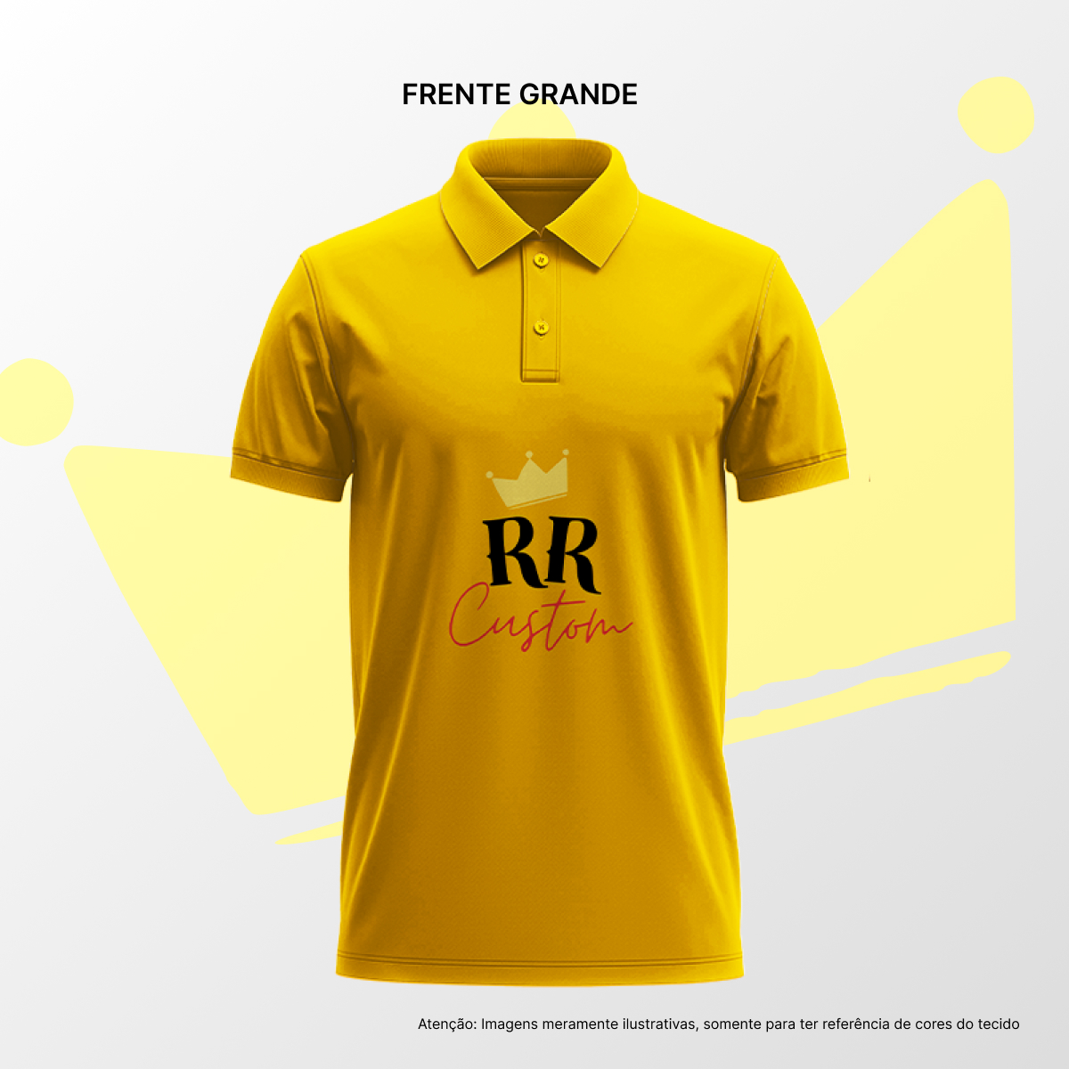 Camisa Polo Masculina Frente Grande Laranja
