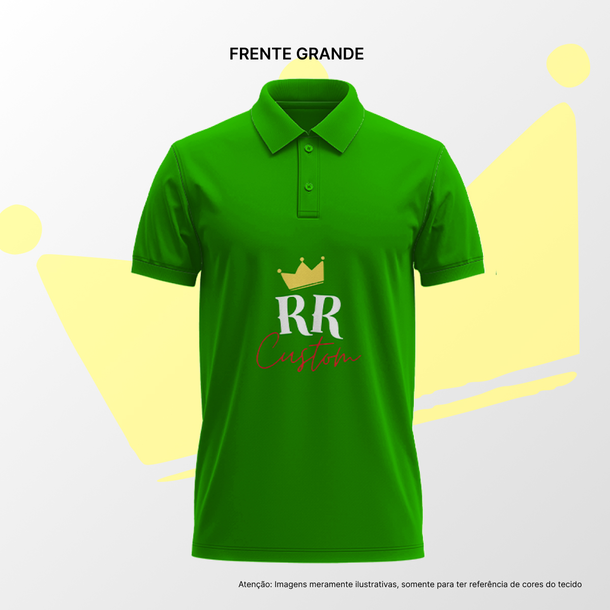 Camisa Polo Masculina Frente Grande Verde Bandeira