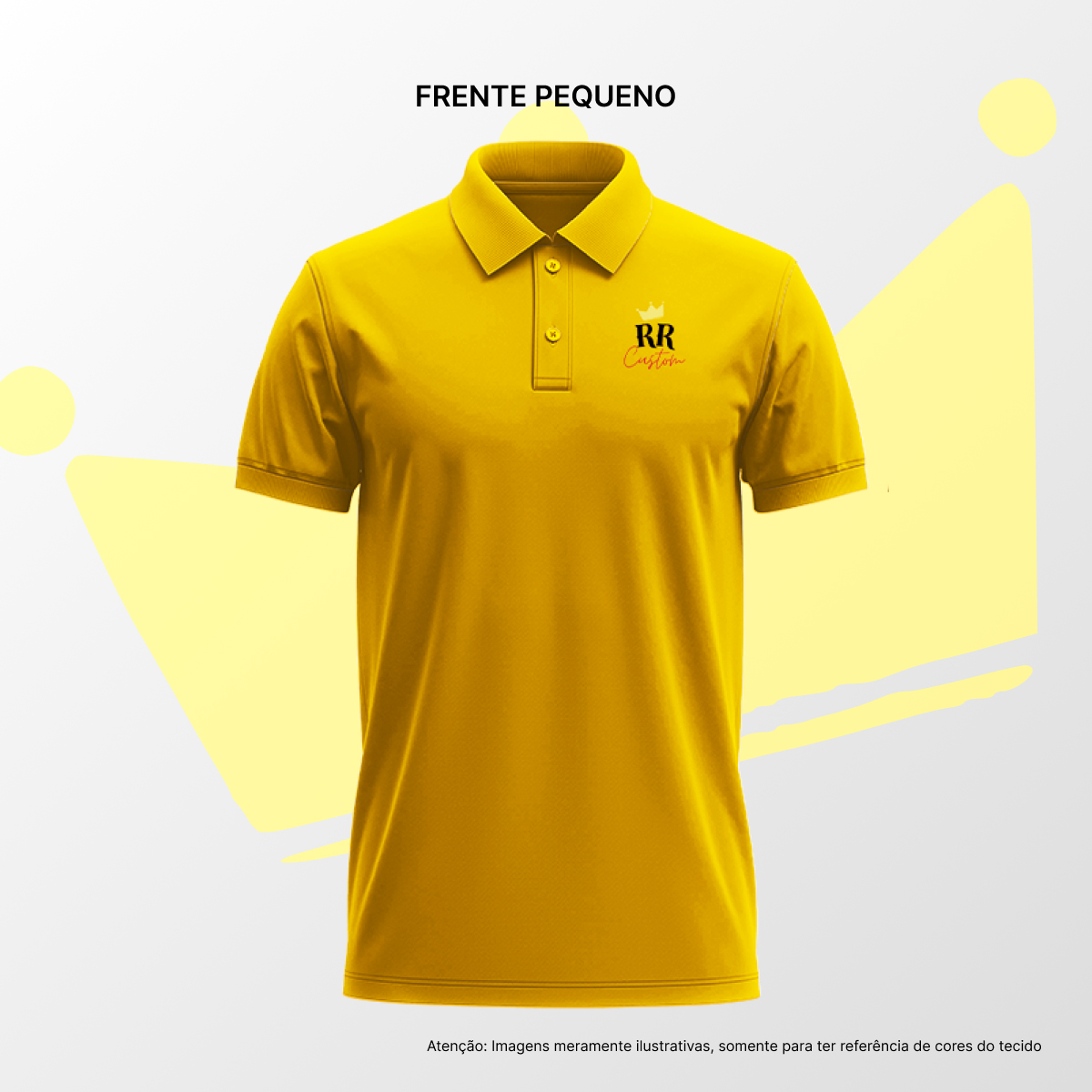 Camisa Polo Masculina Frente Pequena Laranja