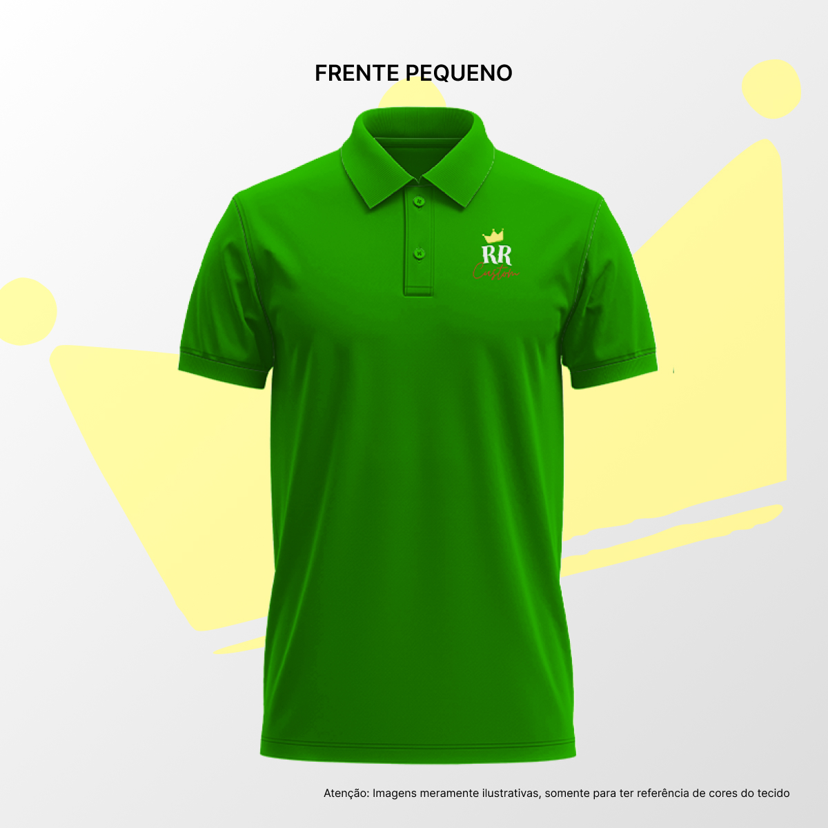 Camisa Polo Masculina Frente Pequena Verde Bandeira