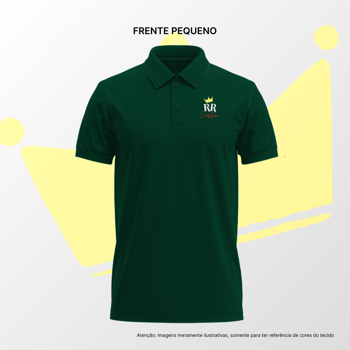 Camisa Polo Masculina Frente Pequena Verde Escuro