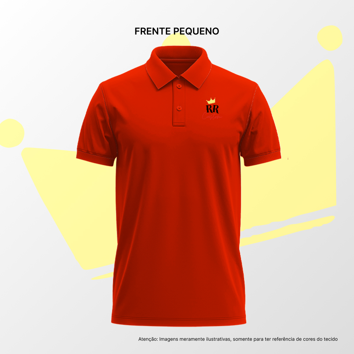 Camisa Polo Masculina Frente Pequena Vermelho