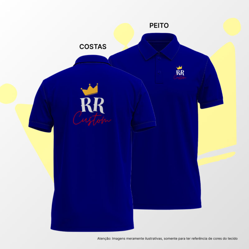 Camisa Polo Personalizada Masculino - Azul Marinho