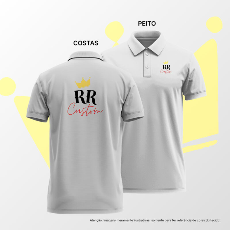 Camisa Polo Personalizada Masculino - Cinza Mescla