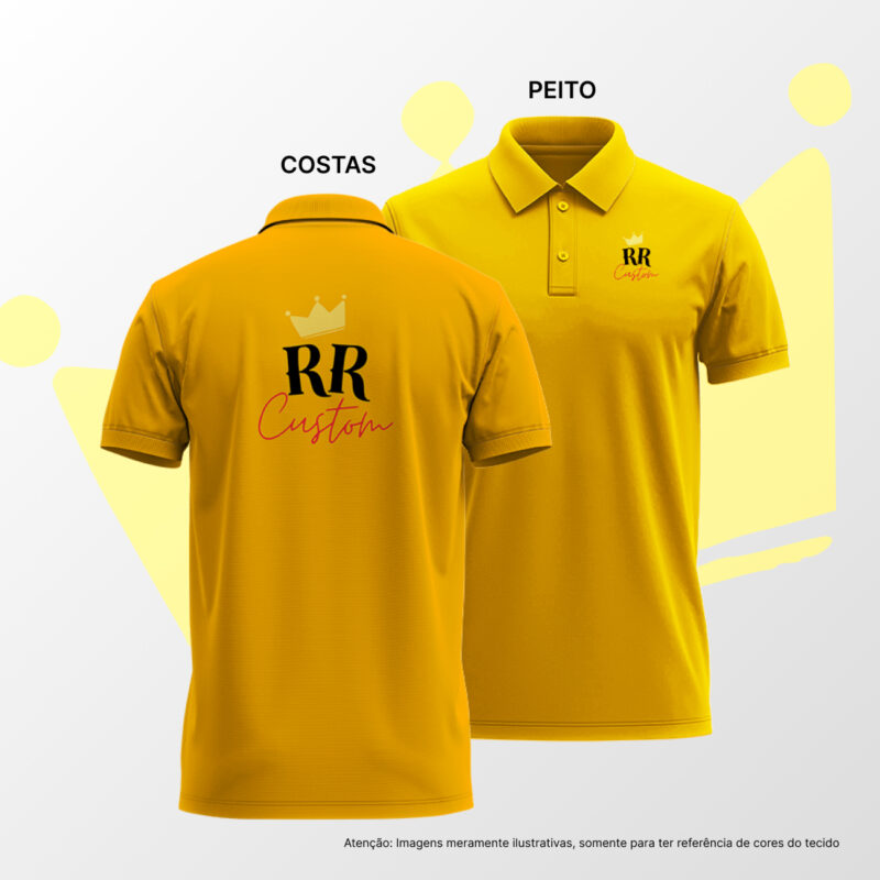 Camisa Polo Personalizada Masculino - Laranja