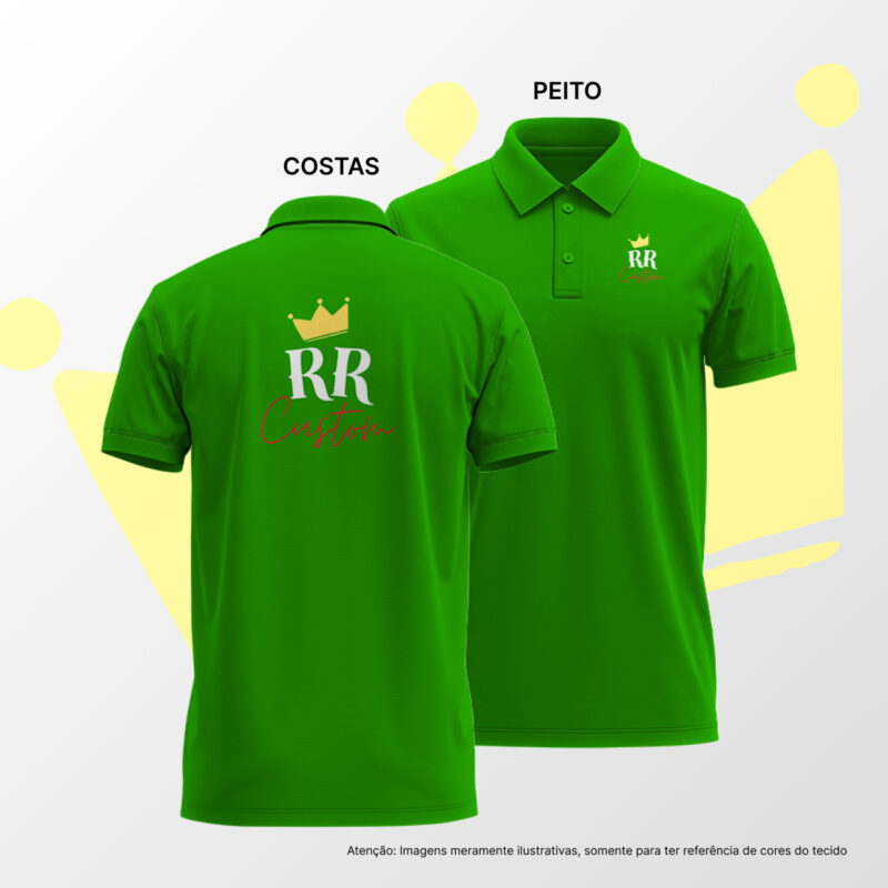 Camisa Polo Personalizada Masculino - Verde Bandeira